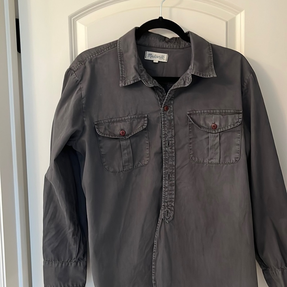 Madewell Gray Women’s Long-Sleeved Shirt